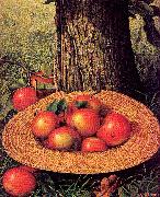 Prentice, Levi Wells Apples, Hat, and Tree oil on canvas